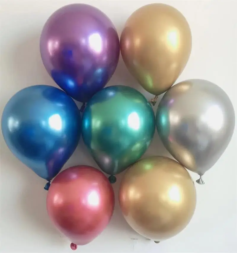 

5-inch metallic balloon chrome gold balloon earth burst ball photo Birthday wedding party balloon chain decoration