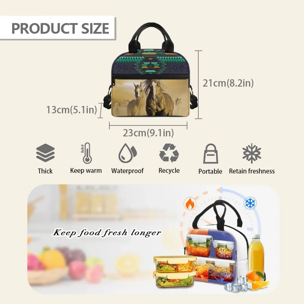 Портативная термосумка для холодильника в этническом стиле женская новая легкая