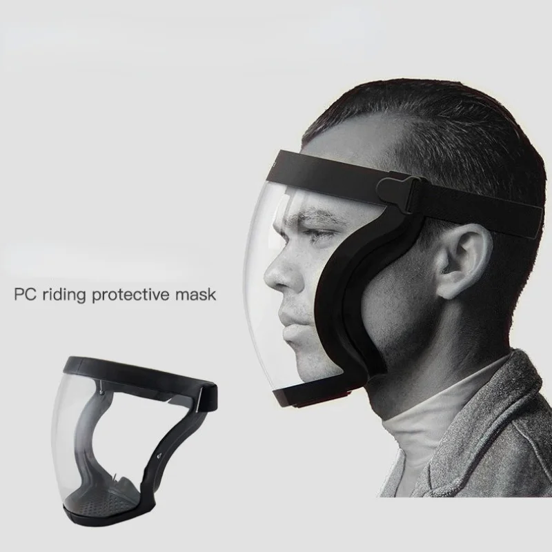 

Protective Mask High Transparent Anti-Fog Full Face Eye Protection PC Mask Oil-Proof, Dust-Proof and Wind-Proof Mask