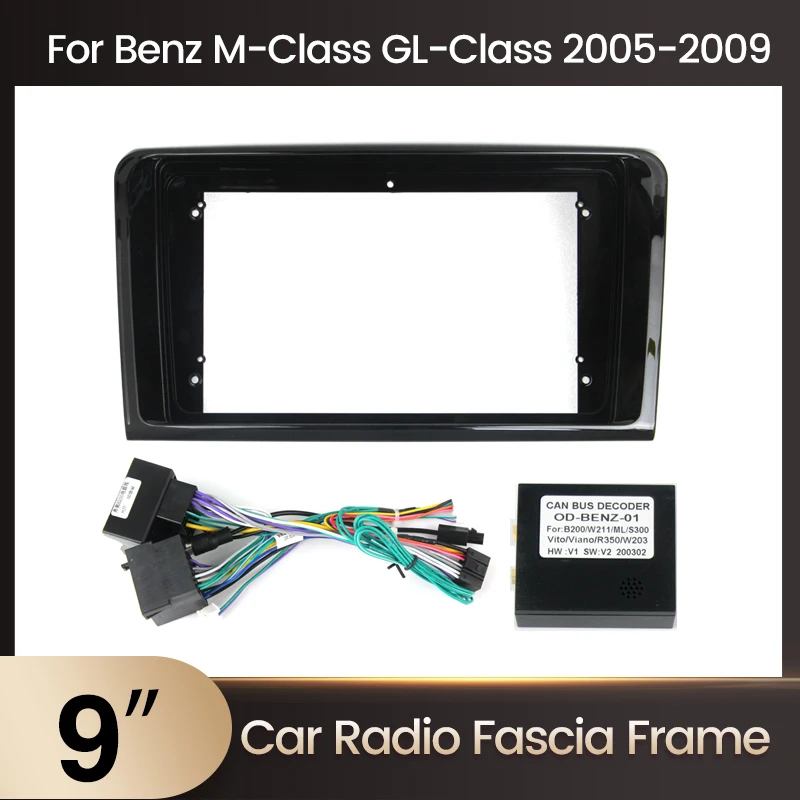 

TomoStrong Car Radio Fascia Frame For Mercedes Benz ML GL ML350 GL320 X164 2005-2012 Automotive Audio Panel Dash Fitting Kit