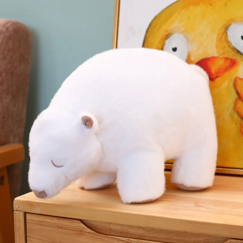 

Новинка, простой плюшевый медведь 33 см/белый медведь, Детская кукла/подарок на день рождения/искусство