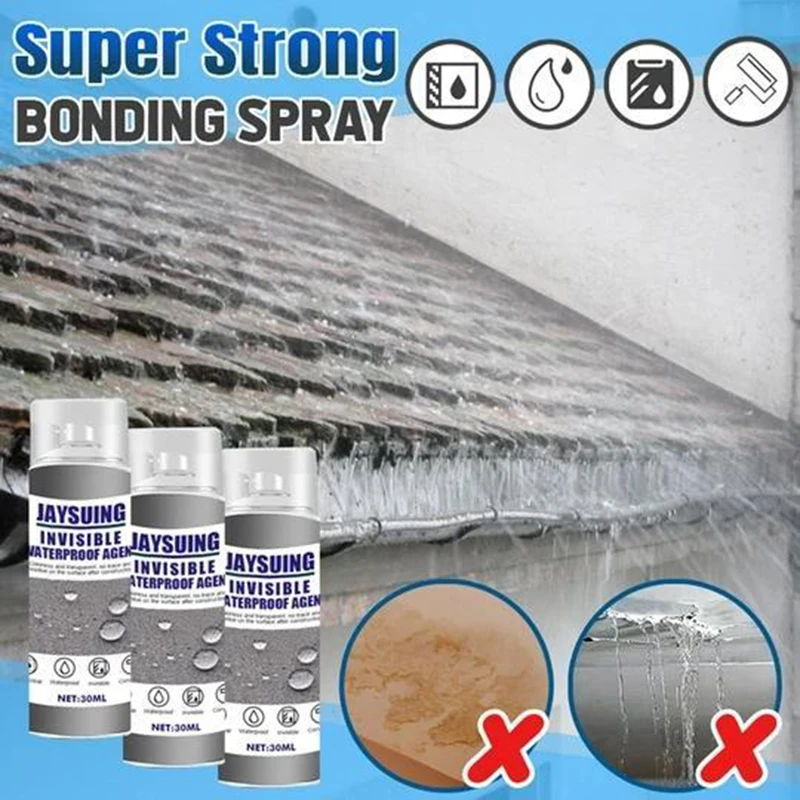 

Newly Super Strong Bonding Spray Waterproofing Instantly Seal Repair Broken Surfaces For External Wall Roofing Glue Spray