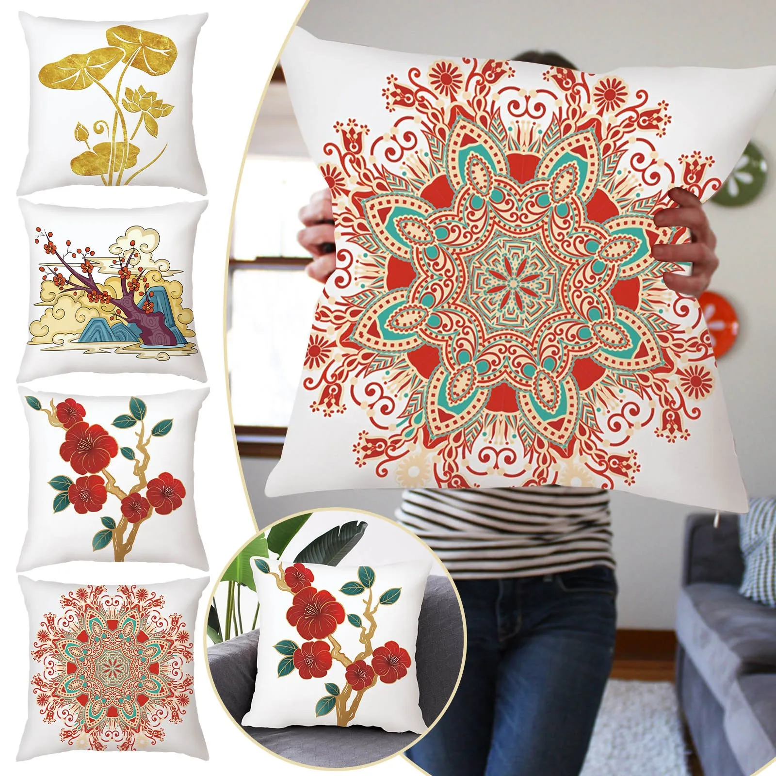 

45x45cm Digital Print Peach Skin Pillowcase Pillowcase Single Sided Printing Size Pillowcases Set of 2 Travel Pillowcase