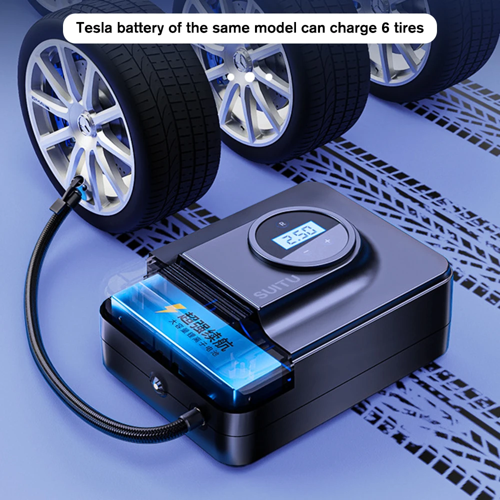 

Portable Car Air Pump Digital Tire Inflator DC 12 Volt LED Display Air Compressor Pump for Auto Motorcycles Bicycles Tire Inflat