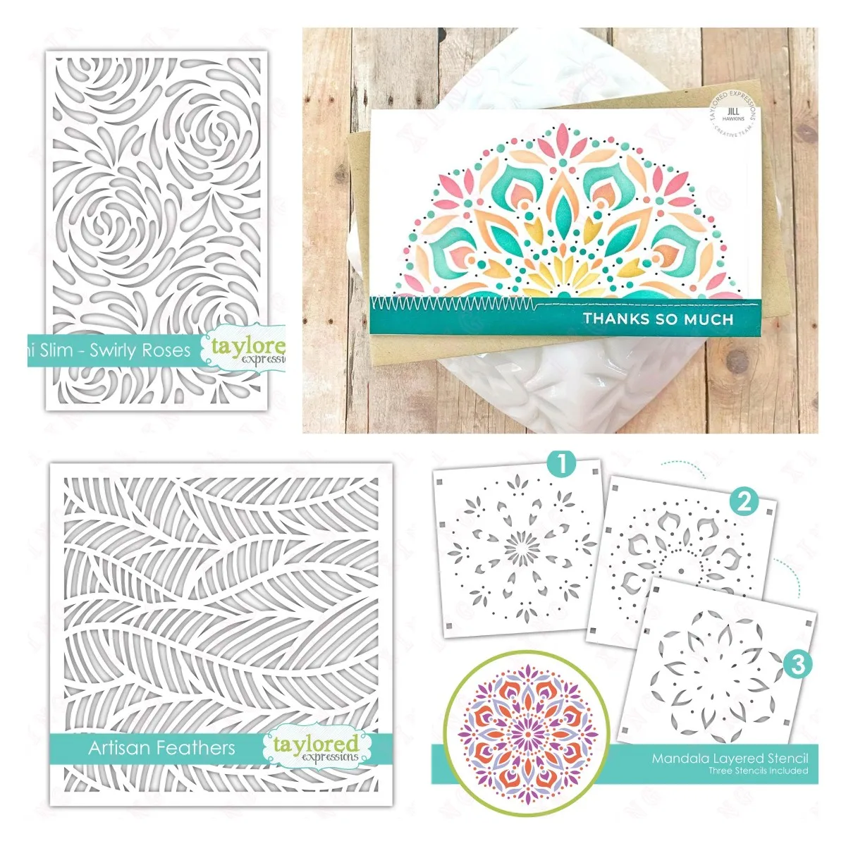 

Layering Stencils 2022 New Diy Feathers Mandala Swirly Roses Stencil Painting Scrapbook Coloring Embossing Decorative Craft Mold