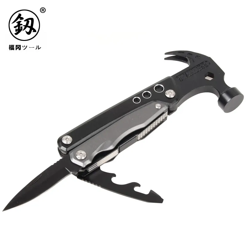 Походный молоток Мультитул снаряжение для выживания 15 в 1 из нержавеющей стали