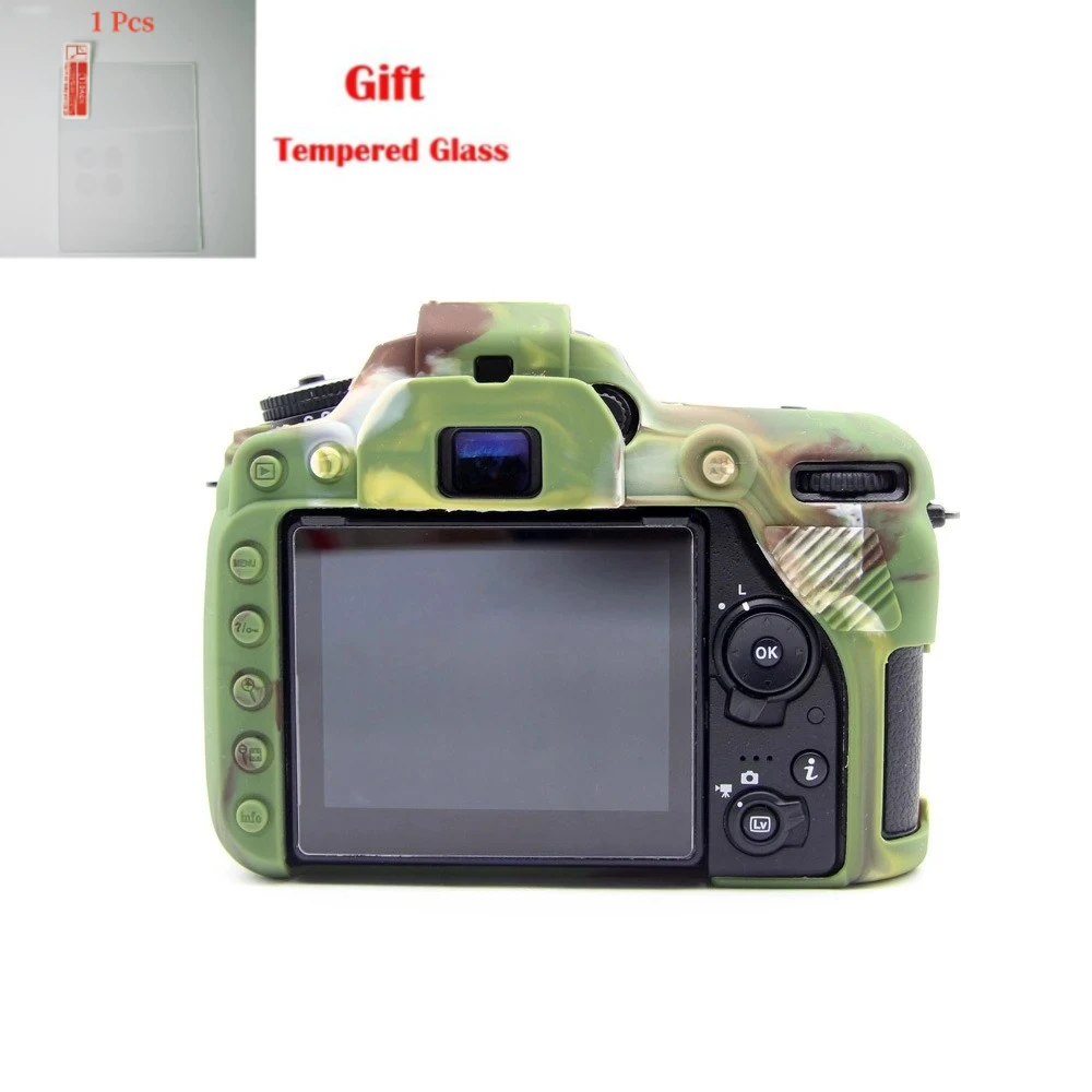 Фото Силиконовый чехол для зеркальной камеры Nikon D7500, защитный чехол D7500, мягкий чехол для фотосъемки + 1 шт. в подарок - защитная пленка. №1