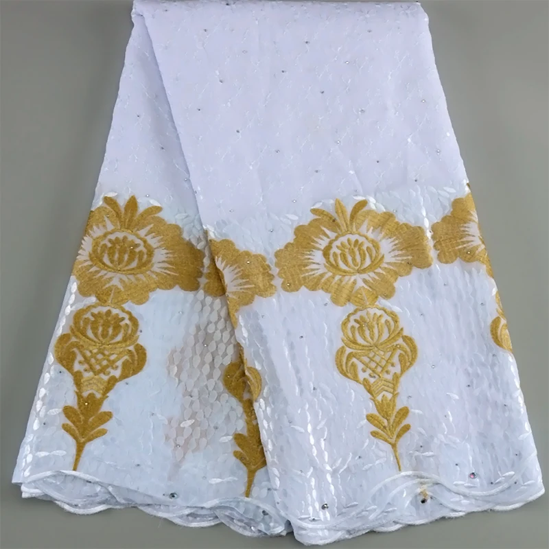 2023 новейшая хлопчатобумажная кружевная ткань высокого качества африканская