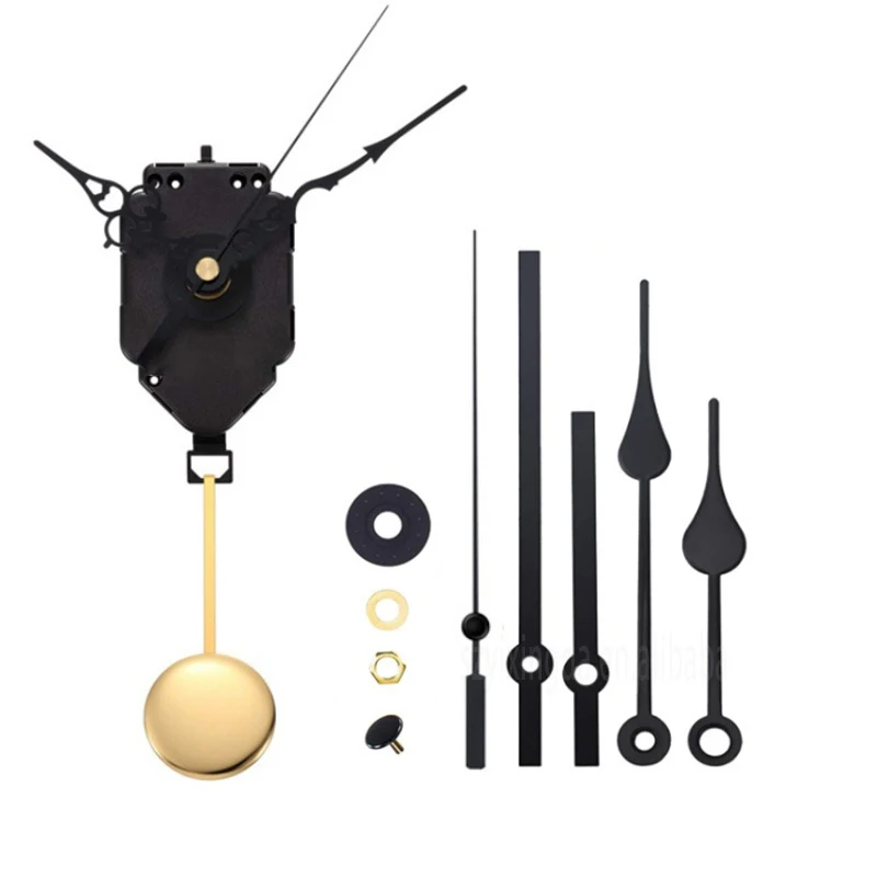 Wall Quartz Pendulum Clock Movement Mechanism with 22mm Long Shaft  Music Box DIY Repair Kit for Repairing Clock 2sets of Needle