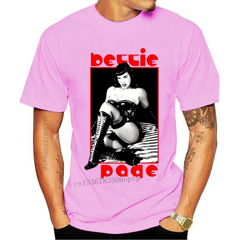 

Мужская одежда Bettie Page, хозяйка, взрослая облегающая футболка с коротким рукавом, размеры-S-2X