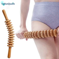12 rollers wood therapy massage tools muscle pain release and relax wooden massager curved exercise roller sticks full body
