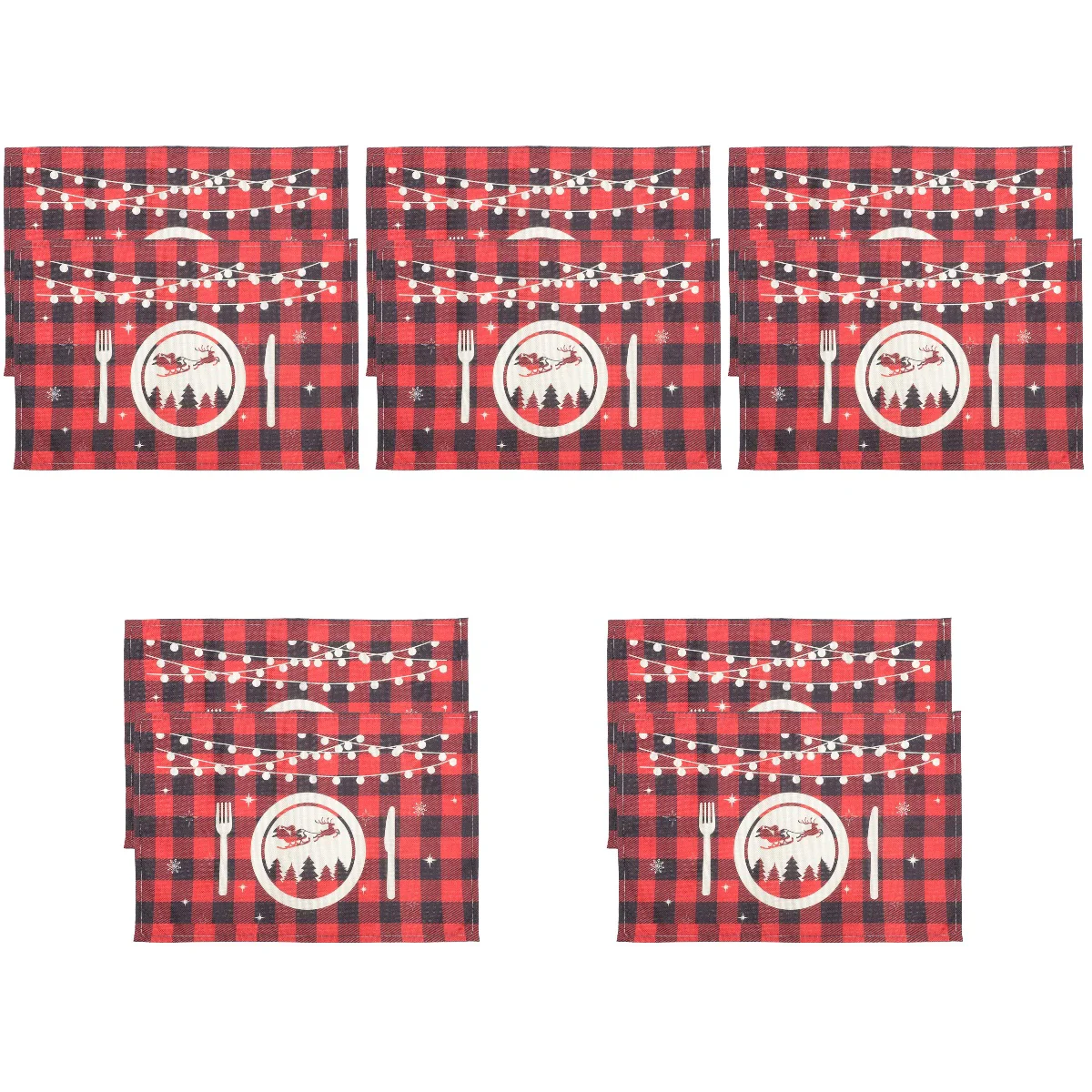 

10 Machine Washable For Dining Cloth Placemats Dining Table Coasters Xmas Party Table Placemats for Kitchen Table Decor