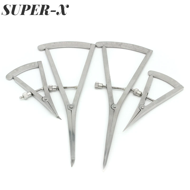 Стандартный Калибр для стоматологии из нержавеющей стали 1 шт. изогнутая прямая