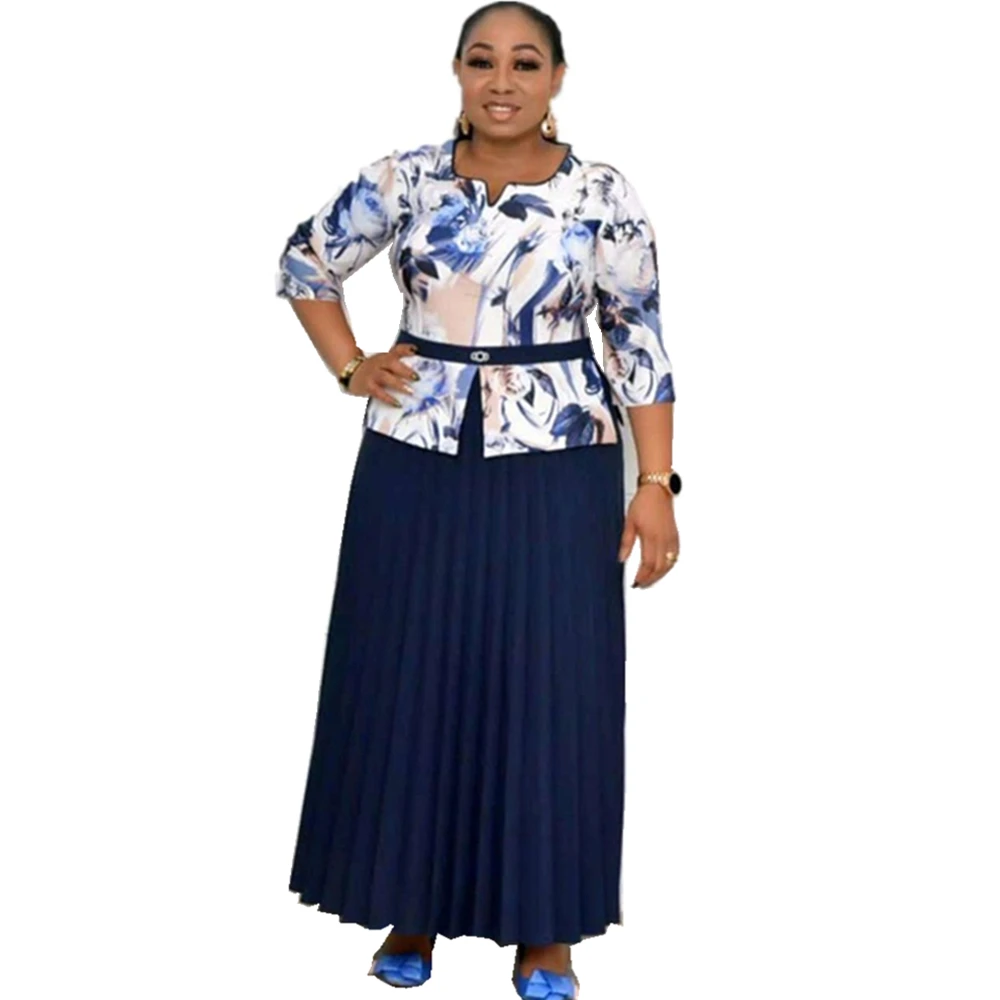 

Горячая Распродажа 2021, Африканское искусственное свободное плиссированное платье для женщин