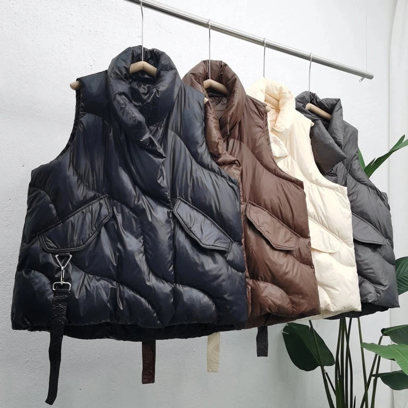 Warm Vest 2023 Windproof Waistcoat Autumn Winter Women Sleeveless Jacket Coat Loose Women Zipper Cotton Down Vest Female Outwear