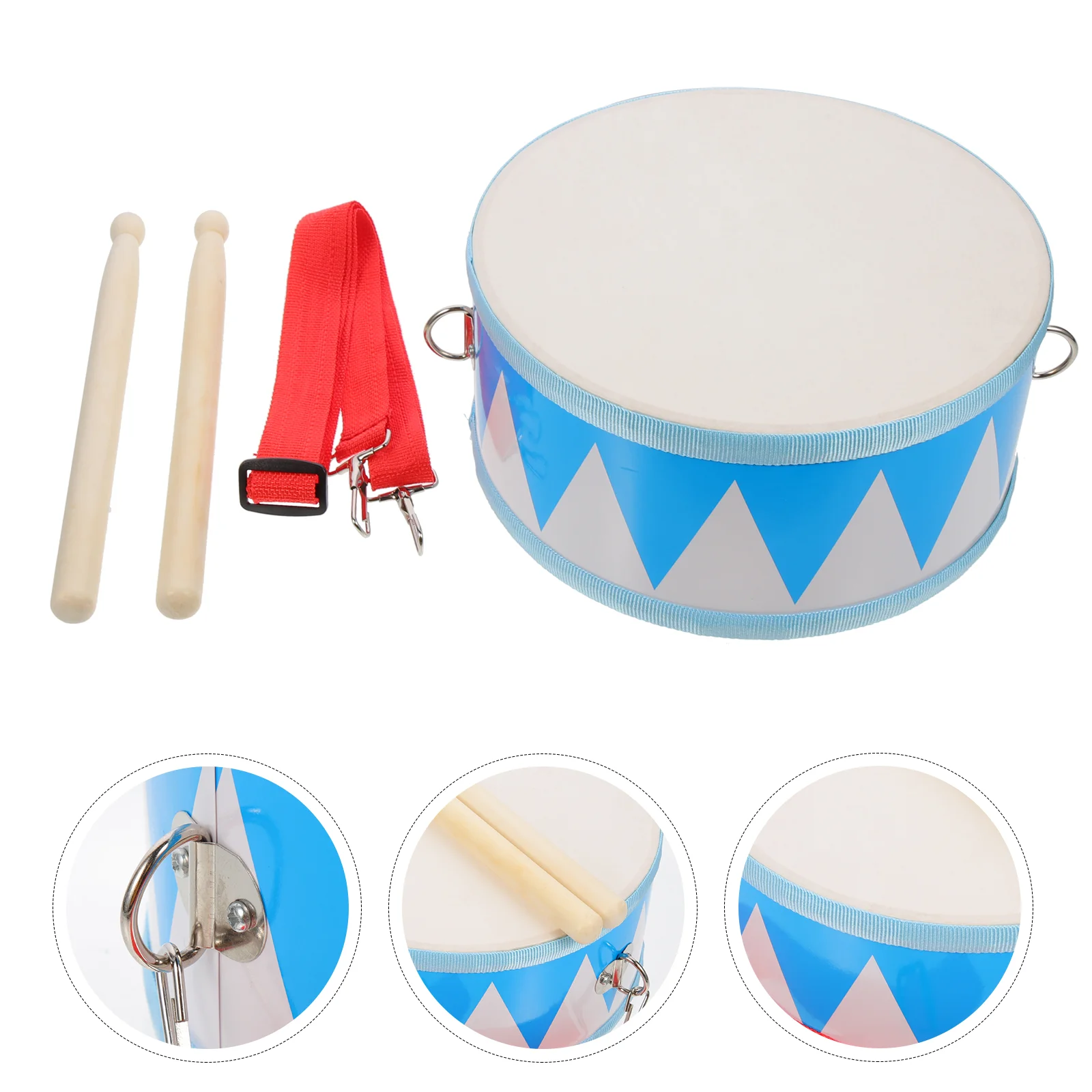 

Wood Toy Wooden Frame Percussion Instrument Child Snare Drum Kids Music Education Plaything Polyester Preschool