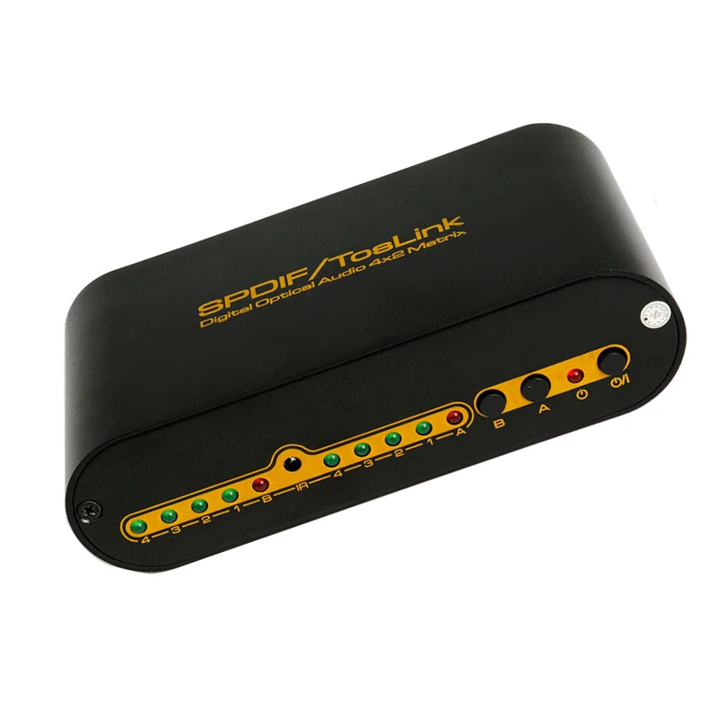 Оптический матричный коммутатор SPDIF 4X2/сплиттер 4 В 2 распределитель Поддержка HDCP