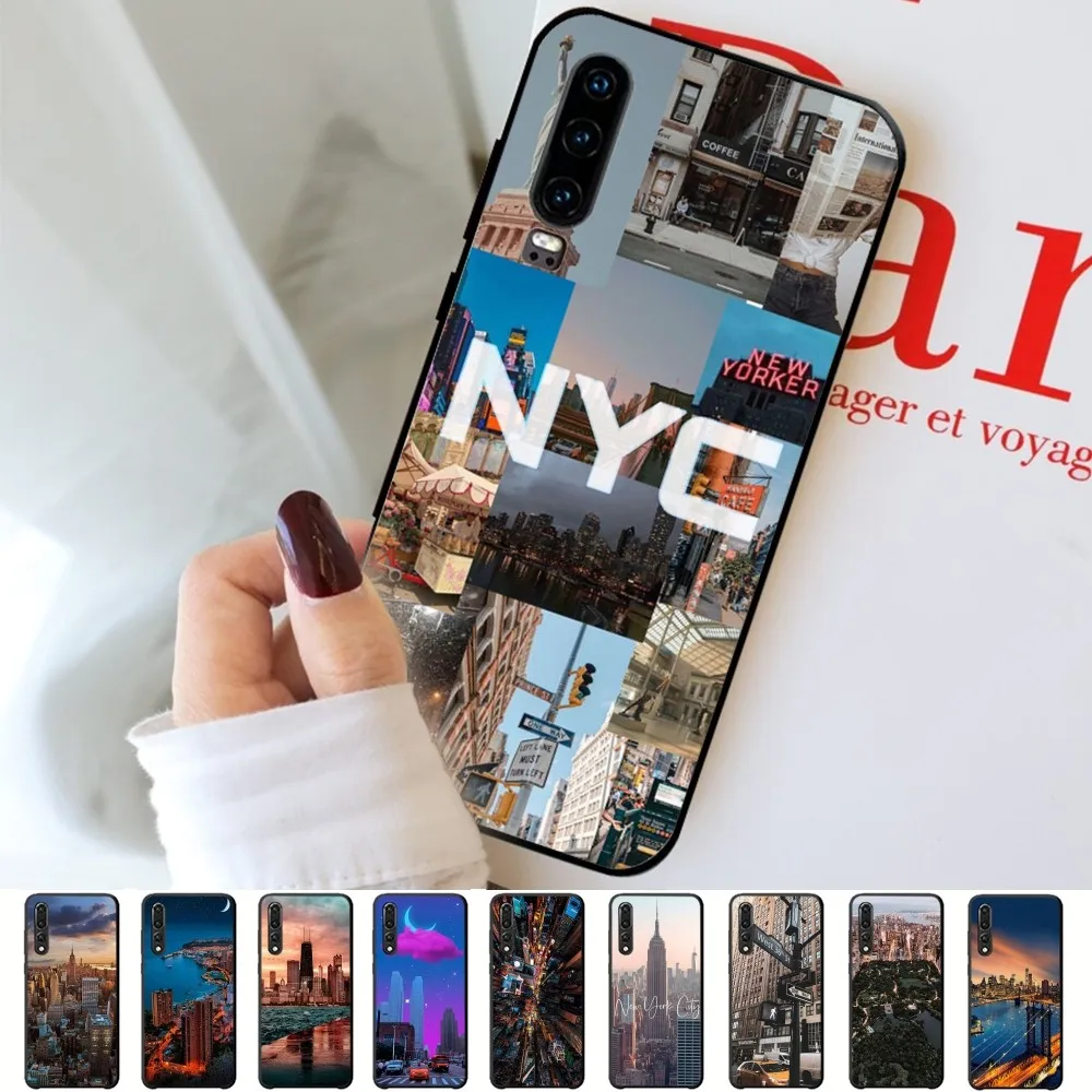 Чехол для телефона NYC NEW YORK city Huawei P 8 9 10 20 30 40 50 Pro Lite Psmart Honor lite 70 Mate 20lite
