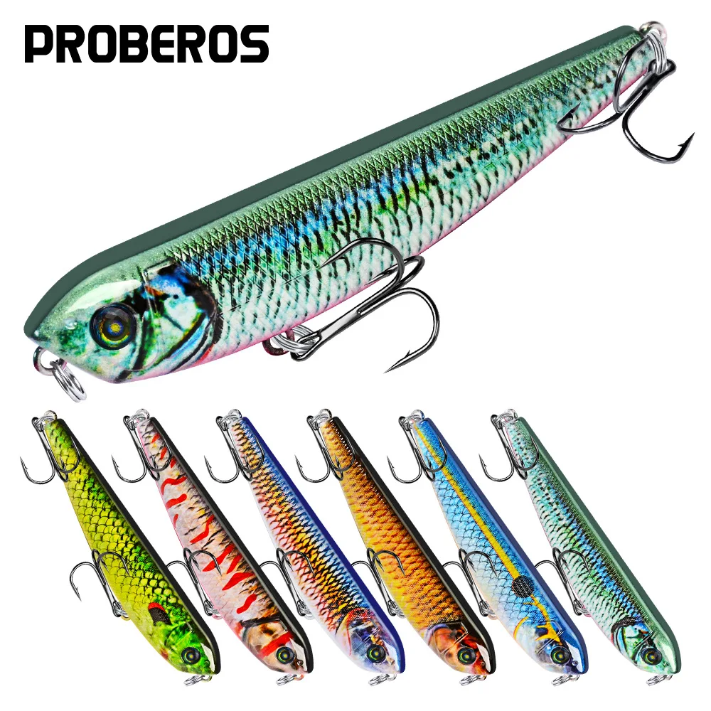 

9CM Fishing Gear Shop Pencil Road Ya Bait 8.5G False Bait 6 # Black Nickel Hook DW1149