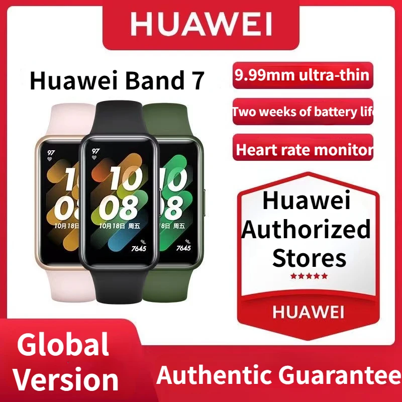 

Оригинальный Смарт-браслет Huawei Band 7, 96 спортивных режимов, пульсометр, 24 часа, SpO2, мониторинг уровня кислорода в крови, водонепроницаемые Сма...