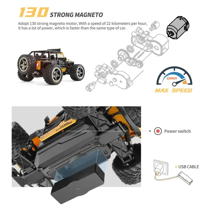 Wltoys 322221 22201 2 4G мини Радиоуправляемый автомобиль 2WD Off-модель дорожного