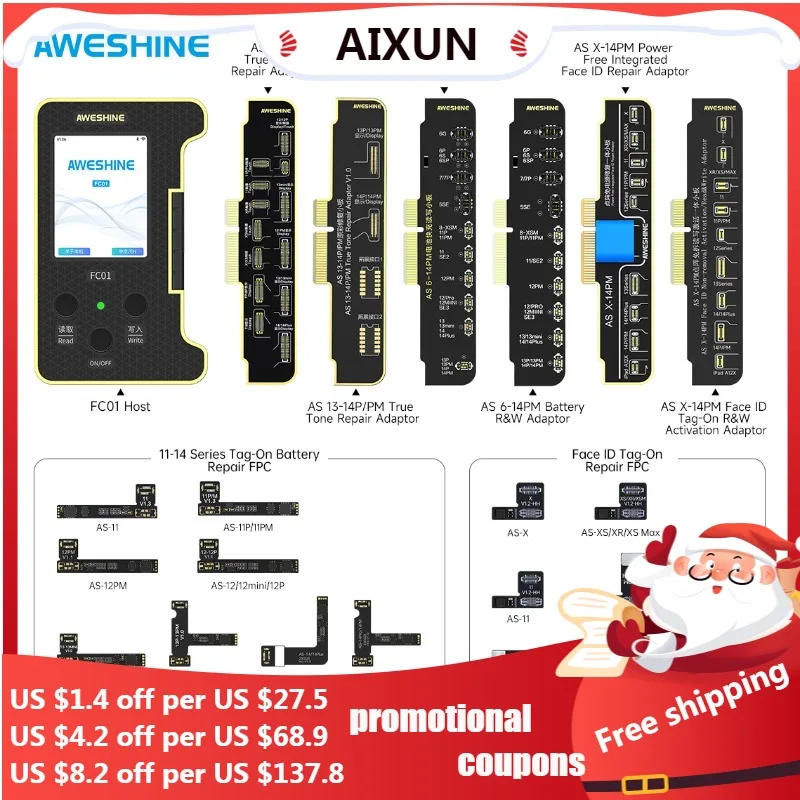 Программатор аккумулятора Aweshine FC01 для iPhone