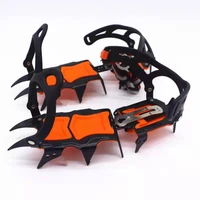 12 teeth outdoor accessories climbing crampons mountaineering non slip shoe cover non slip 12 teeth camping crampons accessories