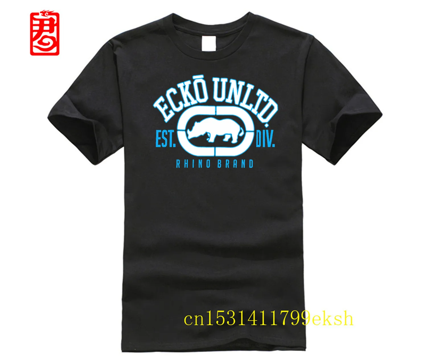 Фото Мужская футболка Ecko Unltd, потрясающая футболка с короткими рукавами, мужские базовые топы и футболки из 100% хлопка с принтом, мужская футболка с принтом на заказ №1