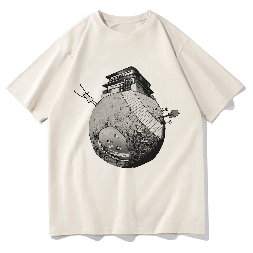 Повседневная хлопковая футболка унисекс с графическим принтом для мужчин Oyasumi