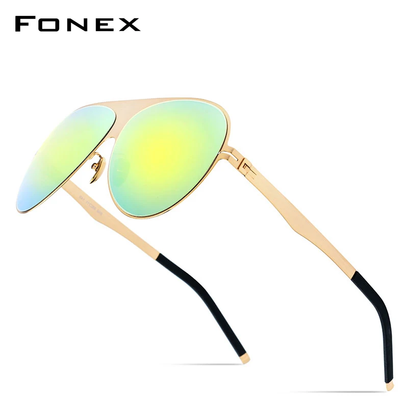 

Мужские Солнцезащитные очки-авиаторы без винтов, с поляризацией