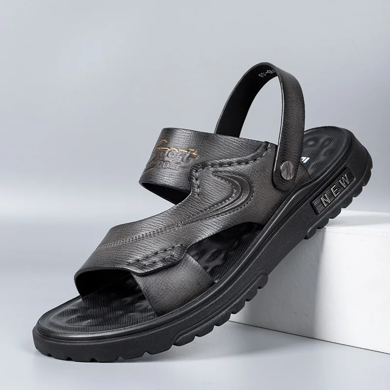 

Beach Sandals for Men Outdoor Men Shoes Leather Luxury Man Sandals Summer Beach Shoes Men Chaussure De Homme Zapatos