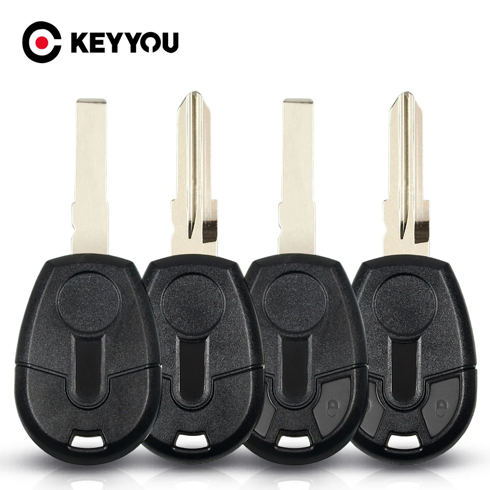 

KEYYOU 10X Car Remote Control Key Shell Case For Fiat Positron EX300 Replace Transponder Chip Blank Key Cover With SIP22/GT15R