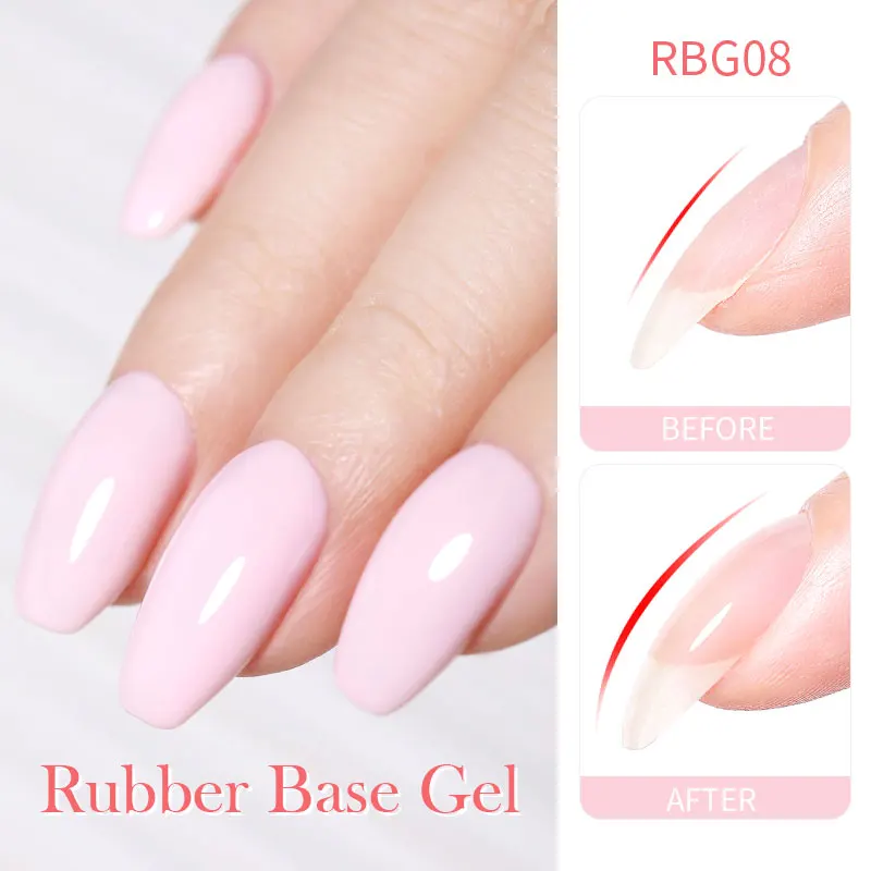 BORN PRETTY Pro Milky Pink Rubber Base Gel Nail Polish Glitter 15ml Semi-Permanent Varnish Soak Off Self Leveling UV LED Gel images - 6