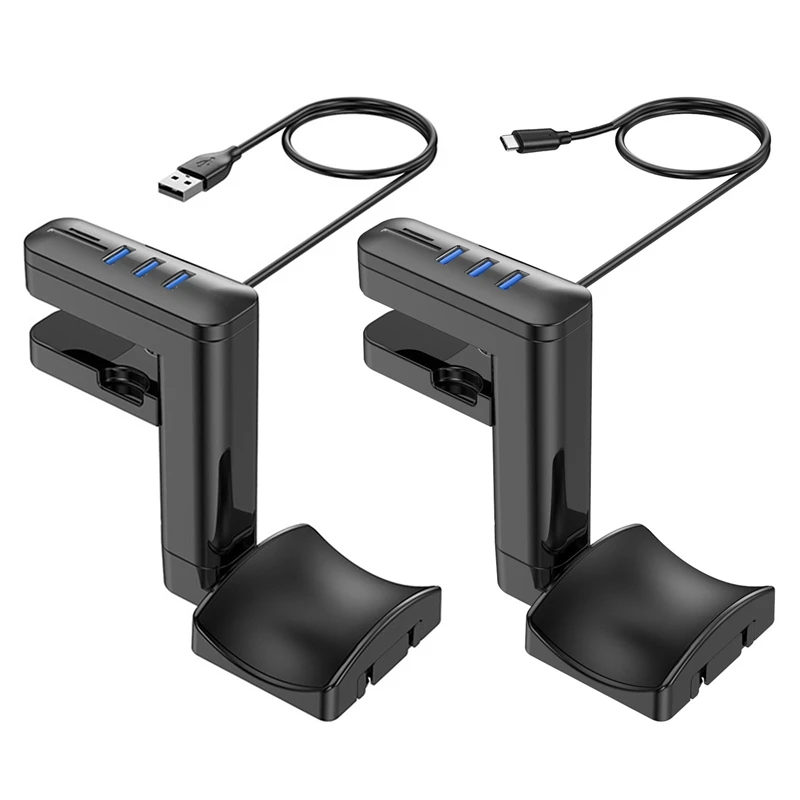 

Headphone Bracket Swivel Mounted PC Gaming Headset Display Stand Holder With Ports Hub Earphones Hanger Hook