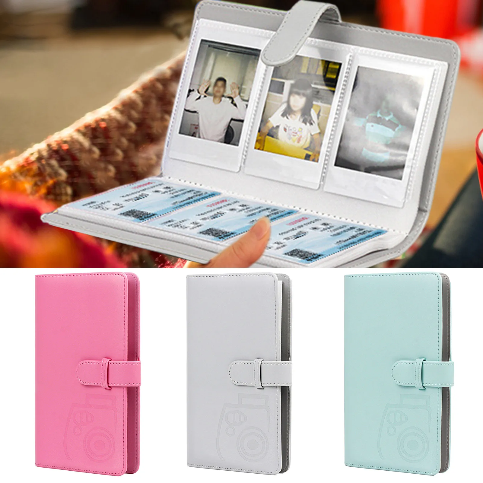 

3 Inch Mini Photo Album 96 Pockets Photocard Binder Photocard Holder Book For Camera Business Card Book Holder Photocard Sleeves
