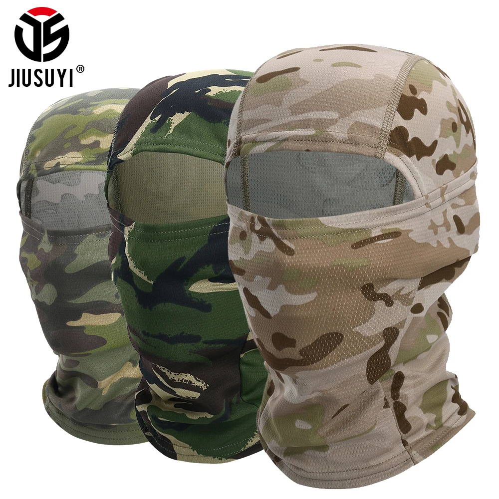 

Camo Cycling Balaclava Tactical Hunting Fishing Airsoft CS Wargame Army Full Face Mask Sport Bike Bicycle Helmet Liner Cap Men