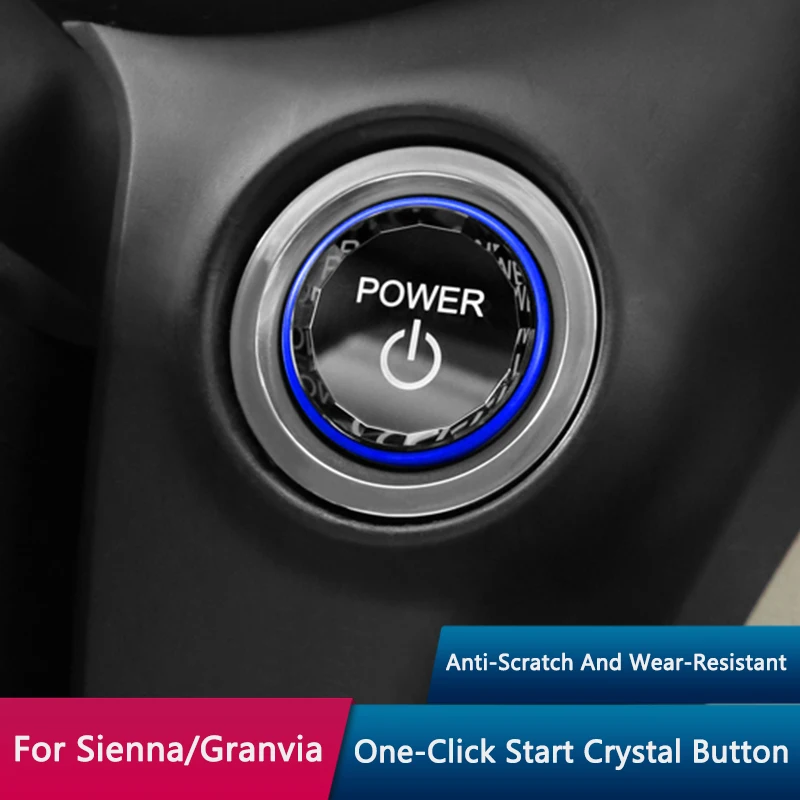 

TAJIAN Car One-Click Start Crystal Button For Toyota Sienna/Granvia Ignition Key Interior Modification Auto Decorative Supplies