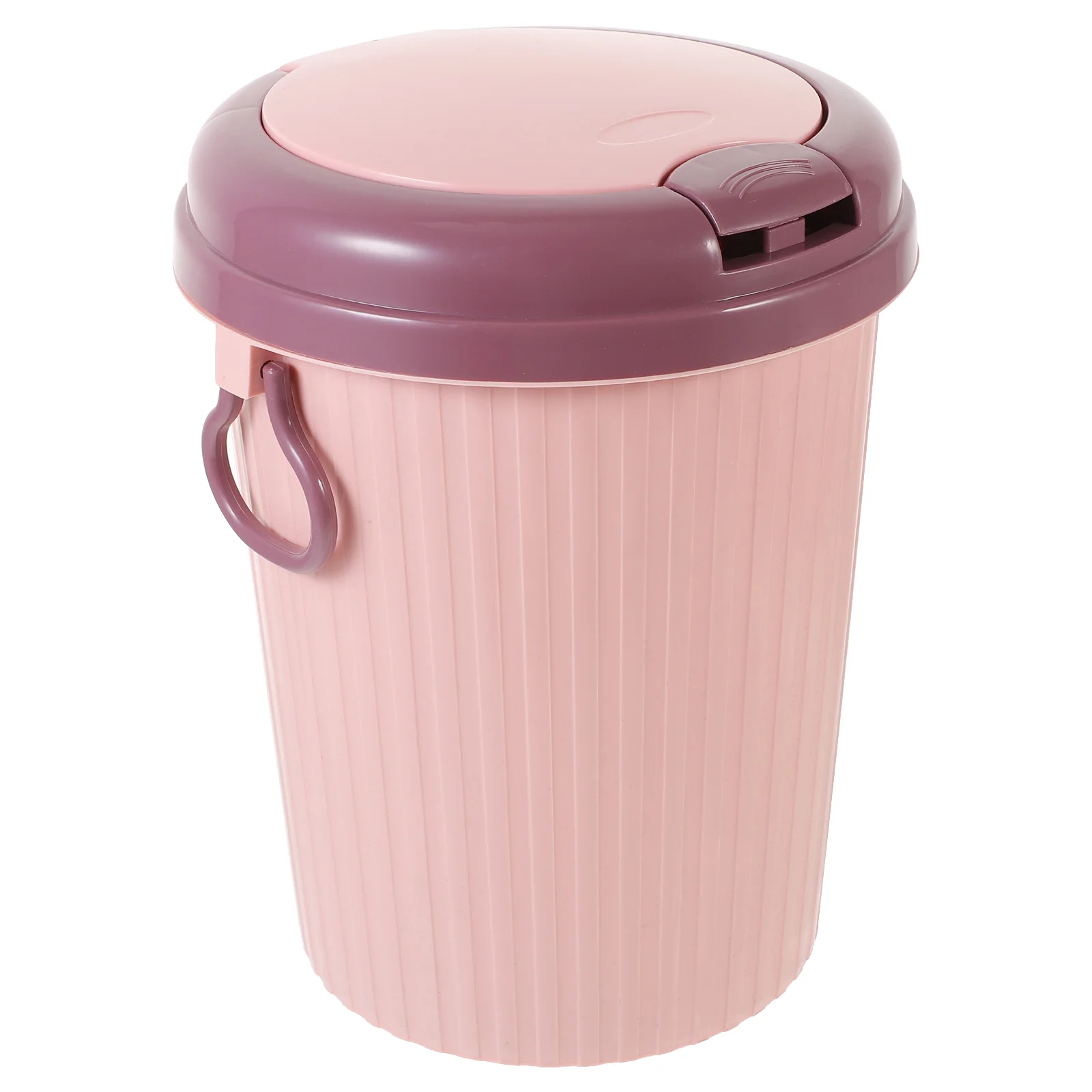 

Kitchen Trash Can Tin Bathroom Small Garbage Lid Cover With Plastic Litter Bin Office