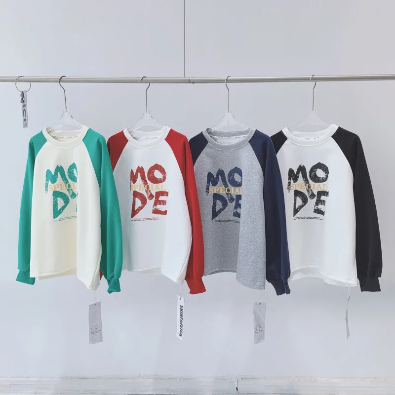 

letter printing oversized female hoodies loose casual sport tops women clothing pullover streetshirt 2021 fall new plus size