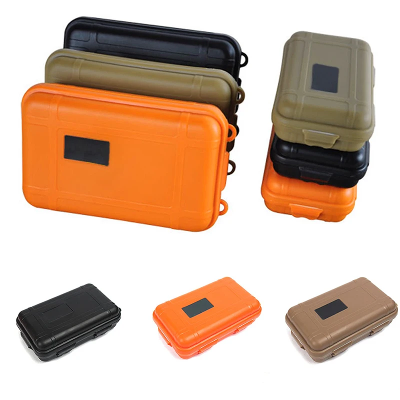 

Travel Sealed Containers Outdoor Shockproof Waterproof Boxes Survival Airtight Case Holder For Storage Matches Small Tools EDC
