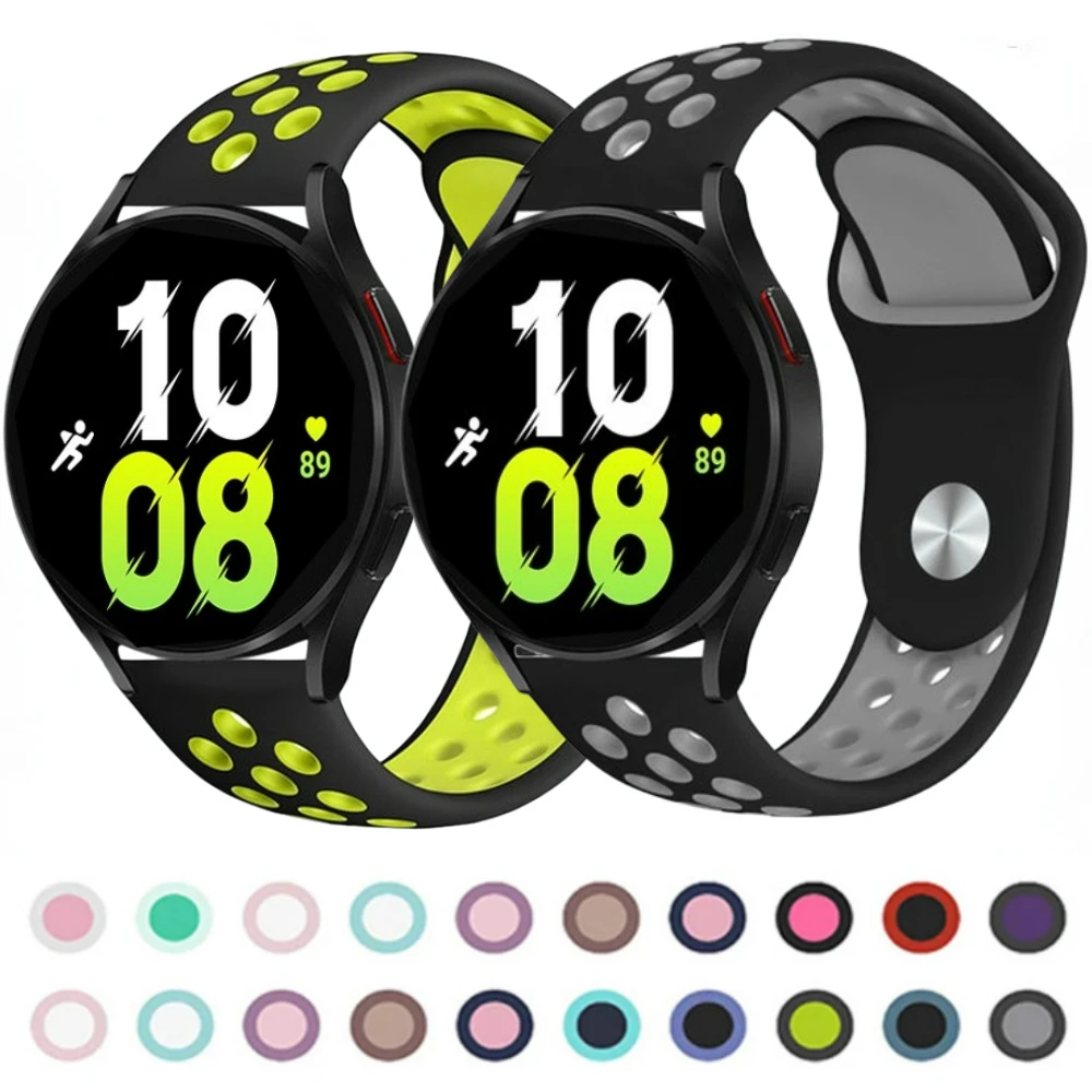 

Sport Strap for Samsung Galaxy Watch 5-Pro-4-Classic/Active 2 44mm 40mm 45mm Silicone 20mm 22mm Bracelet Huawei GT 3-2e-Pro Band