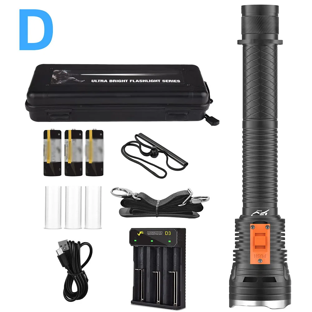 

Scube Diving Flashlight P70 LED Light Waterproof Underwater Outdoor Torch Waterproof Underwater Torch Camping Fishing Cycling