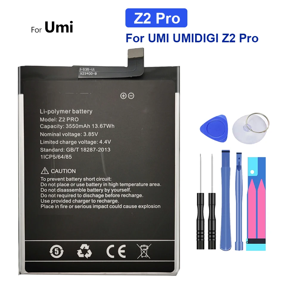 

Аккумулятор 3550 мАч для UMI UMIDIGI Z2 Pro Z2Pro, аккумуляторные батареи, батарея + Бесплатные инструменты
