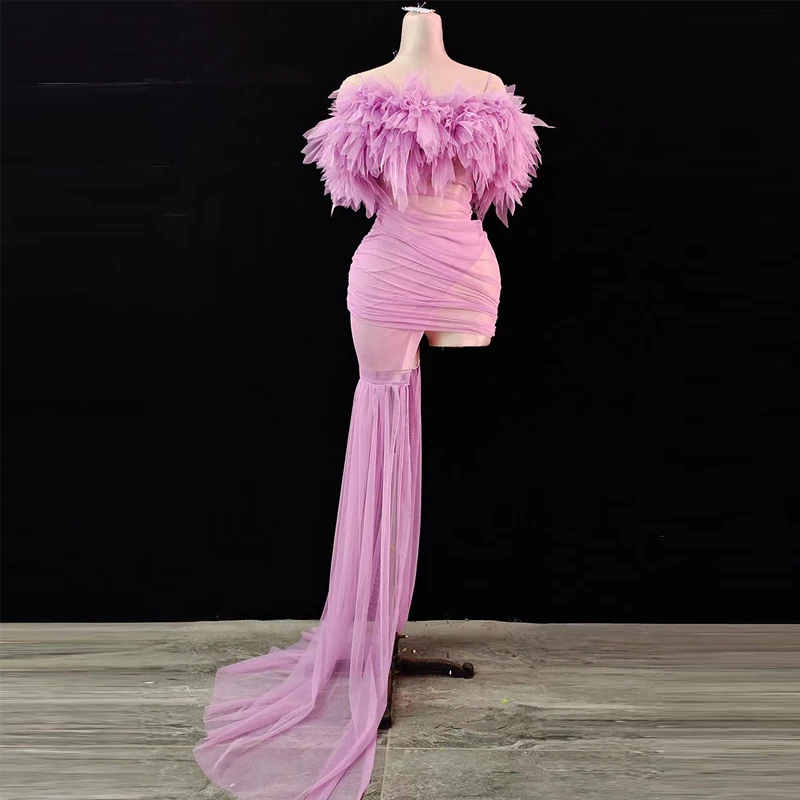 ФЛУОРЕСЦЕНТНОЕ зеленое платье-труба с топом из многослойной пряжи сексуальное