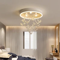 modern warm childrens room led ceiling lamp nordic minimalist bedroom boy and girl hummingbird chandelier lighting