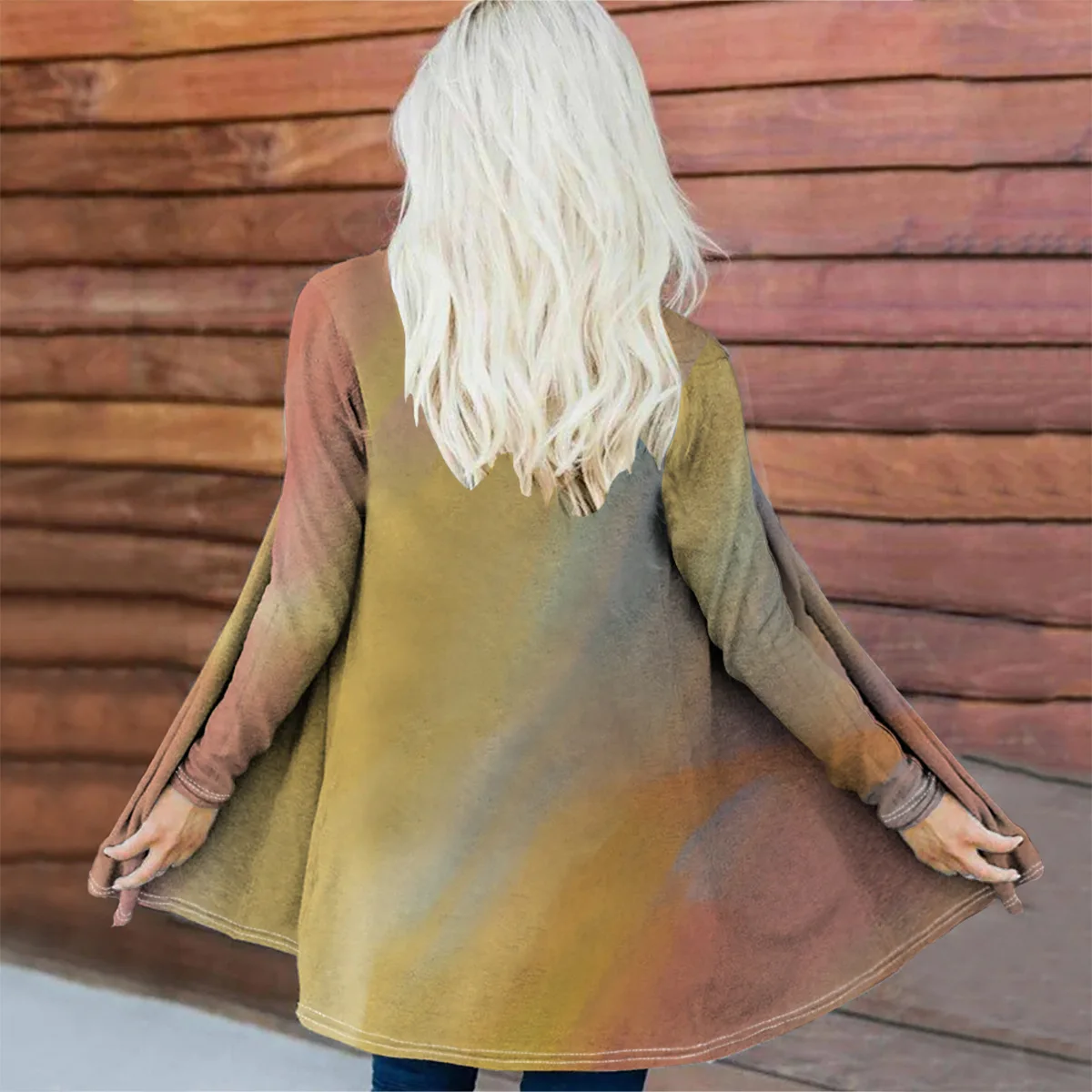 Красочный модный и удобный Новый Повседневный Кардиган с длинным рукавом