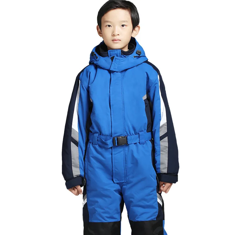 2022 Winter Children's One Piece Ski Suits Boys Girls Thickened Outdoor Sports Kids Snowsuit Warm Waterproof Skiing Snowboarding