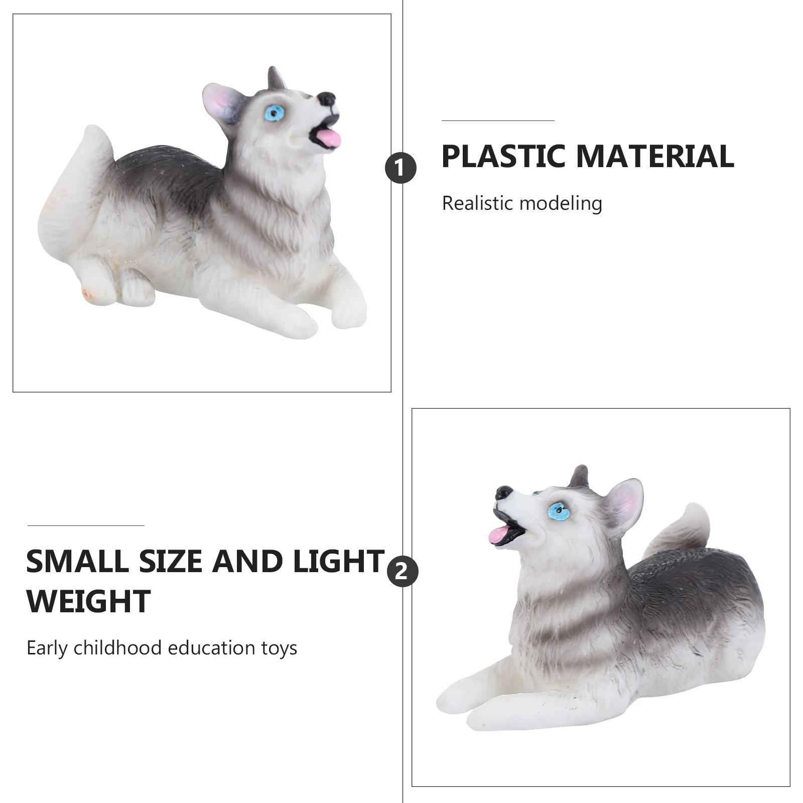 4 шт. украшения хаски уличное украшение мини-фигурки собаки из смолы модель