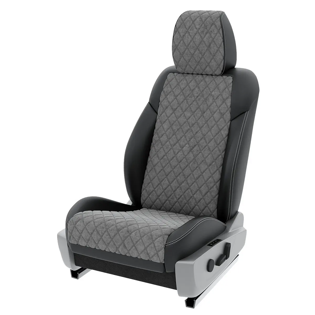 Чехлы на сиденья Mitsubishi Lancer 9 2000-2010 Черный Серый