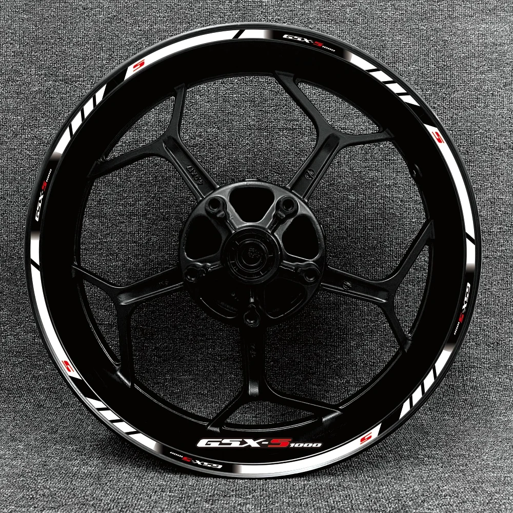 

Подходит для Suzuki 17-дюймовая ступица колеса GSX-S1000 наклейка локомотив GSX-R1000 украшение обода колеса светоотражающие наклейки